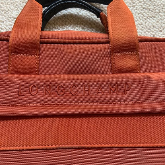 Longchamp Bags Vintage Longchamp Burnt Orange Laptop Messenger Bag With Laptop Folder Sleeve